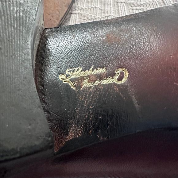 Florsheim mahogany brown leather slip on loafer size 10.5 main image 4